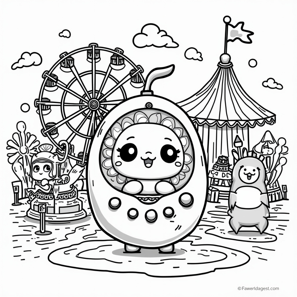 Tamagotchi Coloring Pages - Page 3