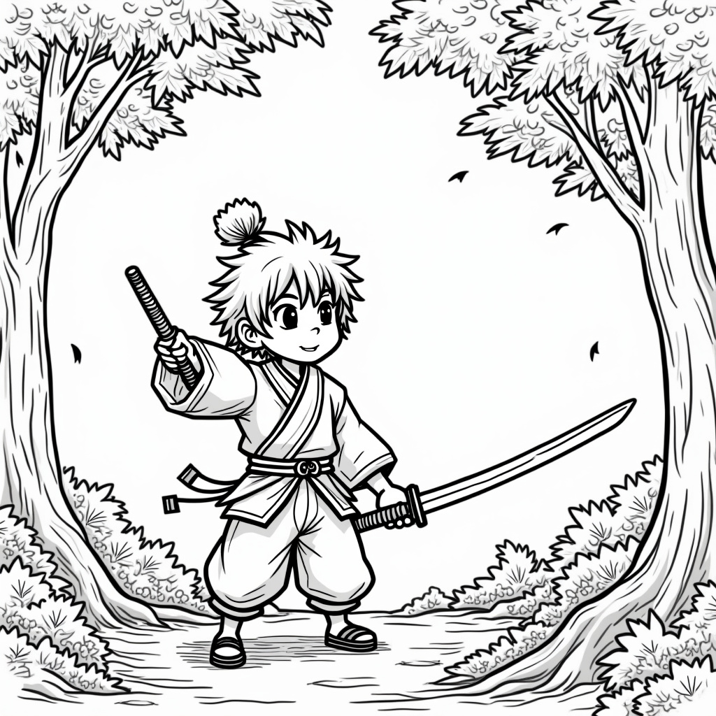 Tanjiro Coloring Pages - Page 1