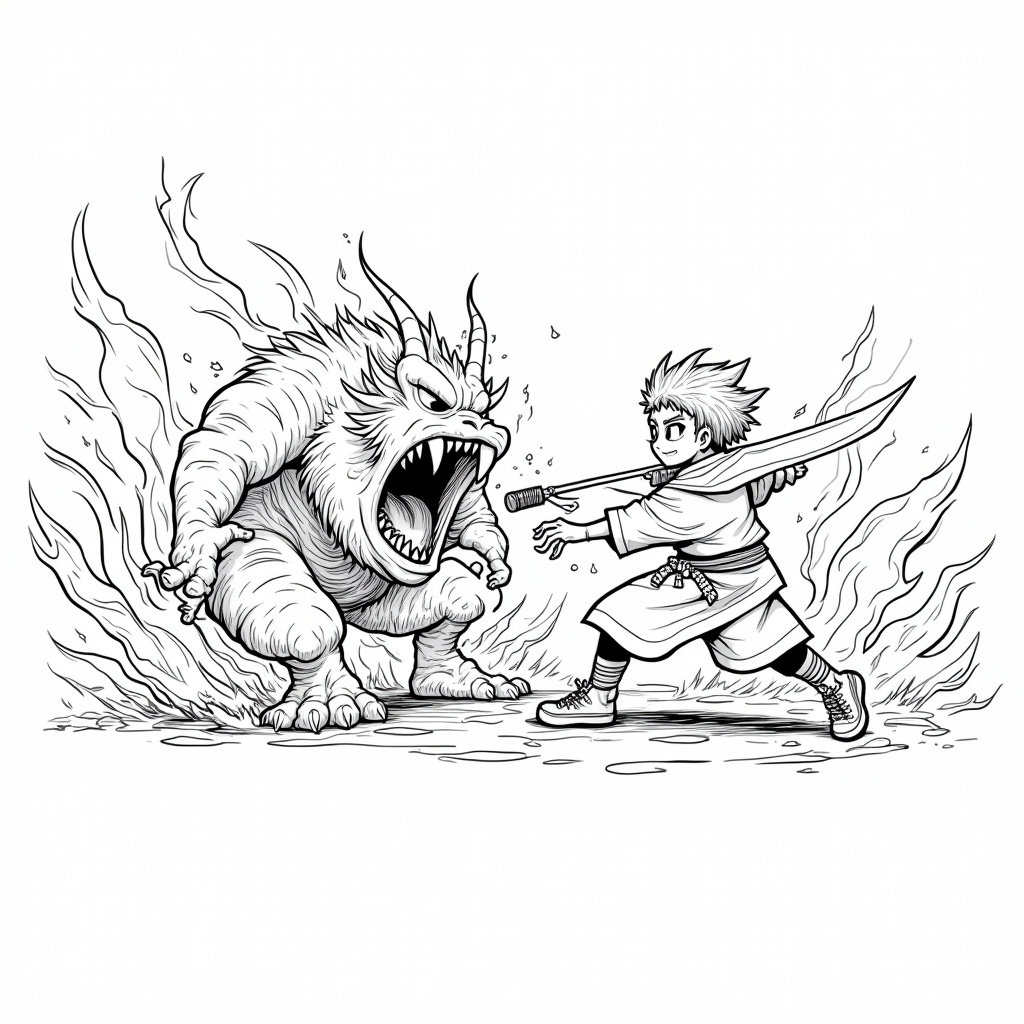 Tanjiro Coloring Pages - Page 3