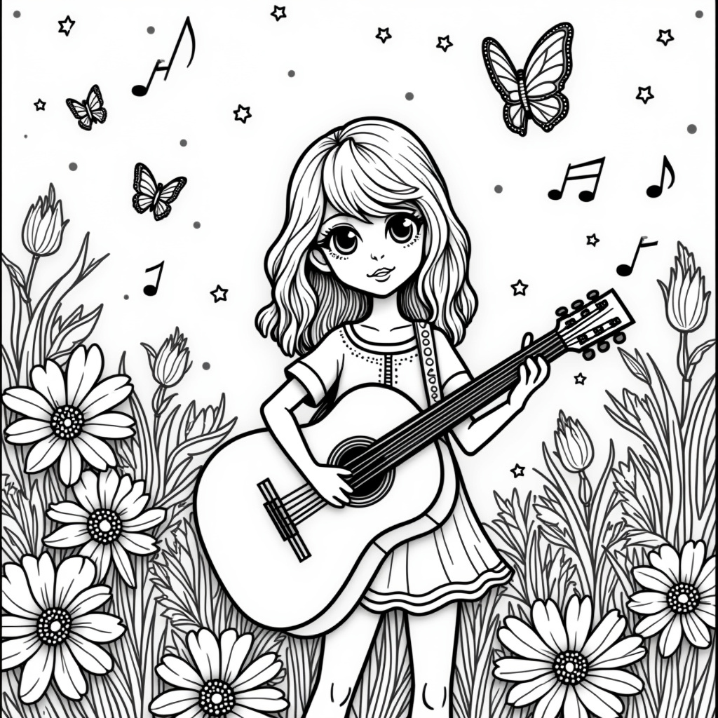 Taylor Swift Coloring Pages - Page 2