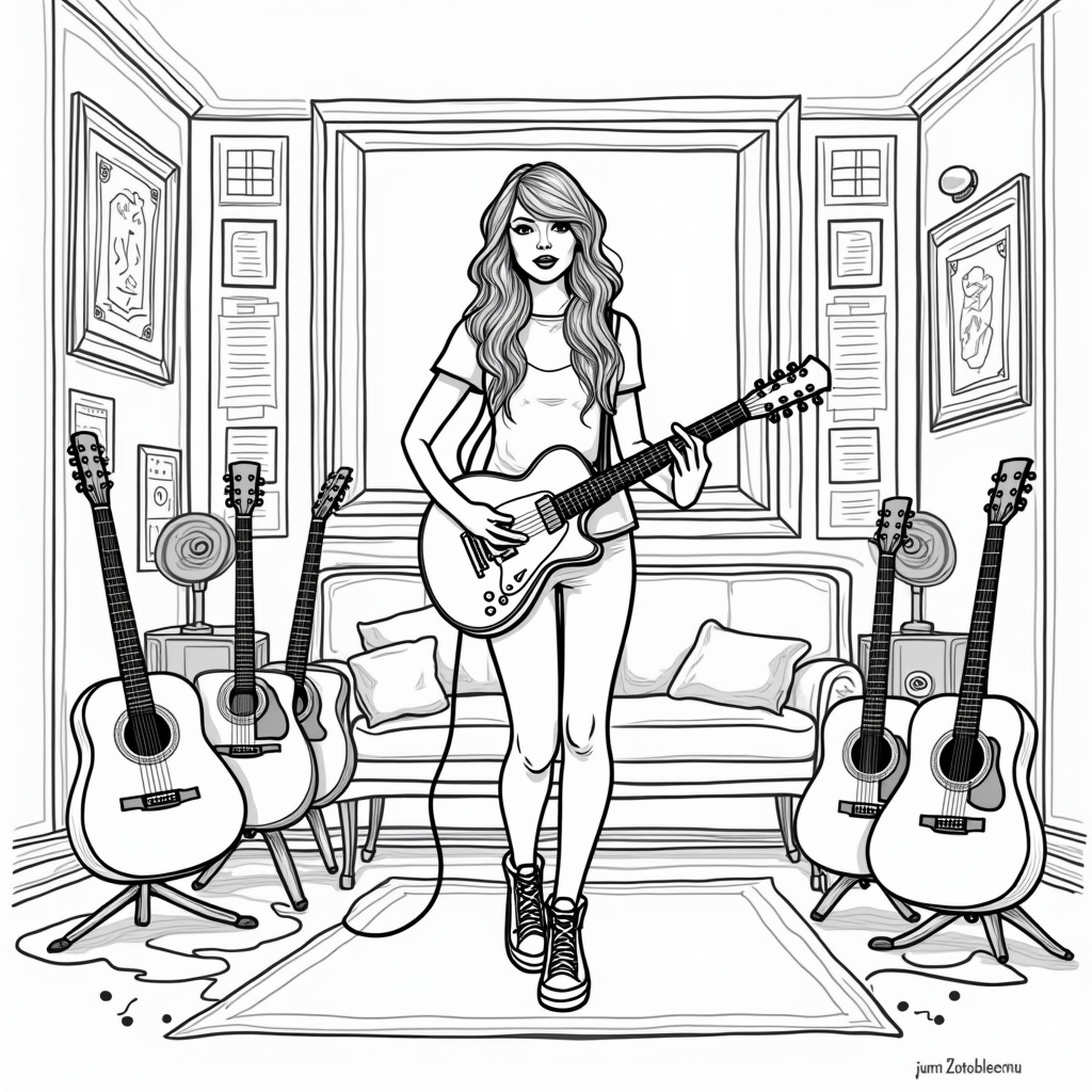 Taylor Swift Coloring Pages - Page 4