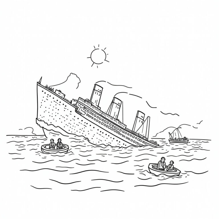 Titanic Coloring Pages - Page 1
