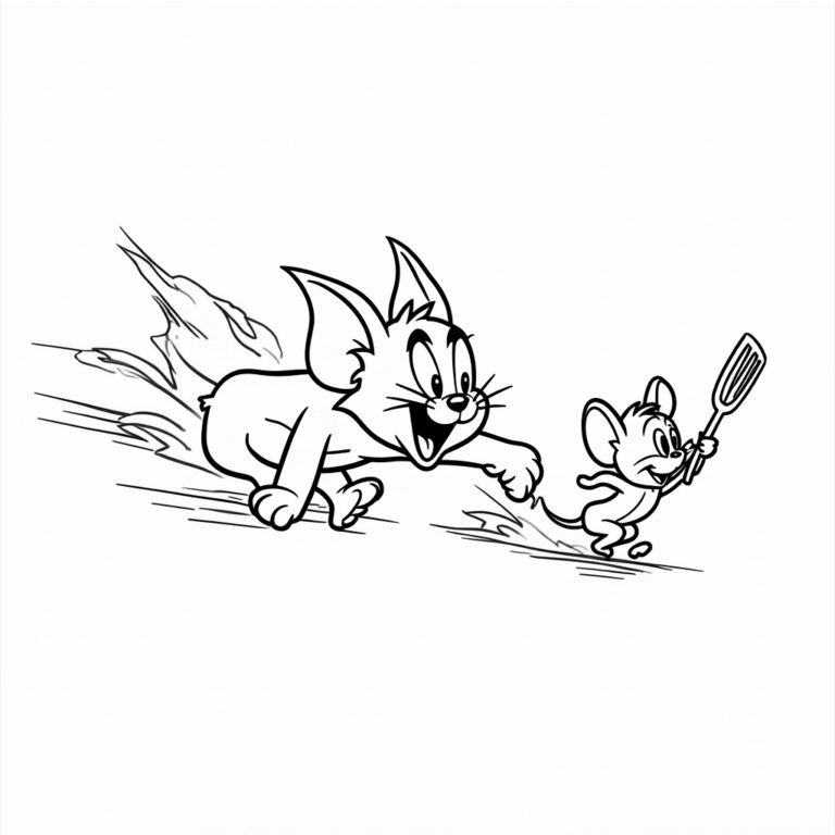 Tom and Jerry Coloring Pages - Page 1
