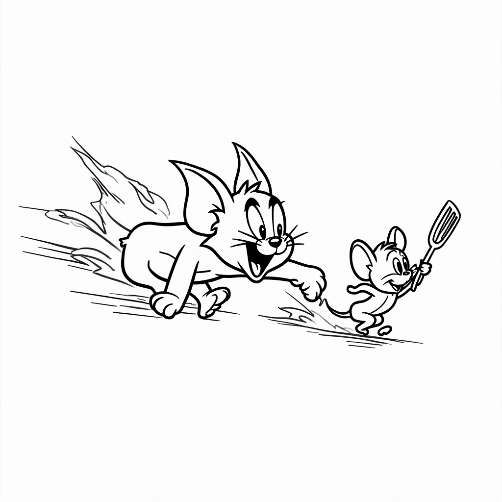 Tom and Jerry Coloring Pages - Page 1