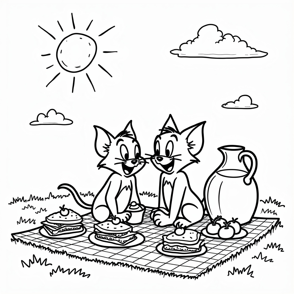 Tom and Jerry Coloring Pages - Page 2