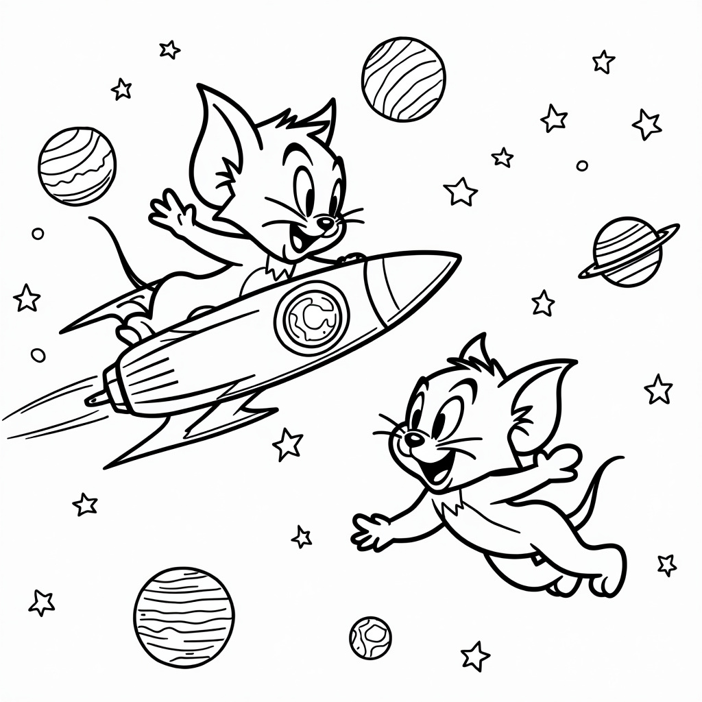 Tom and Jerry Coloring Pages - Page 4