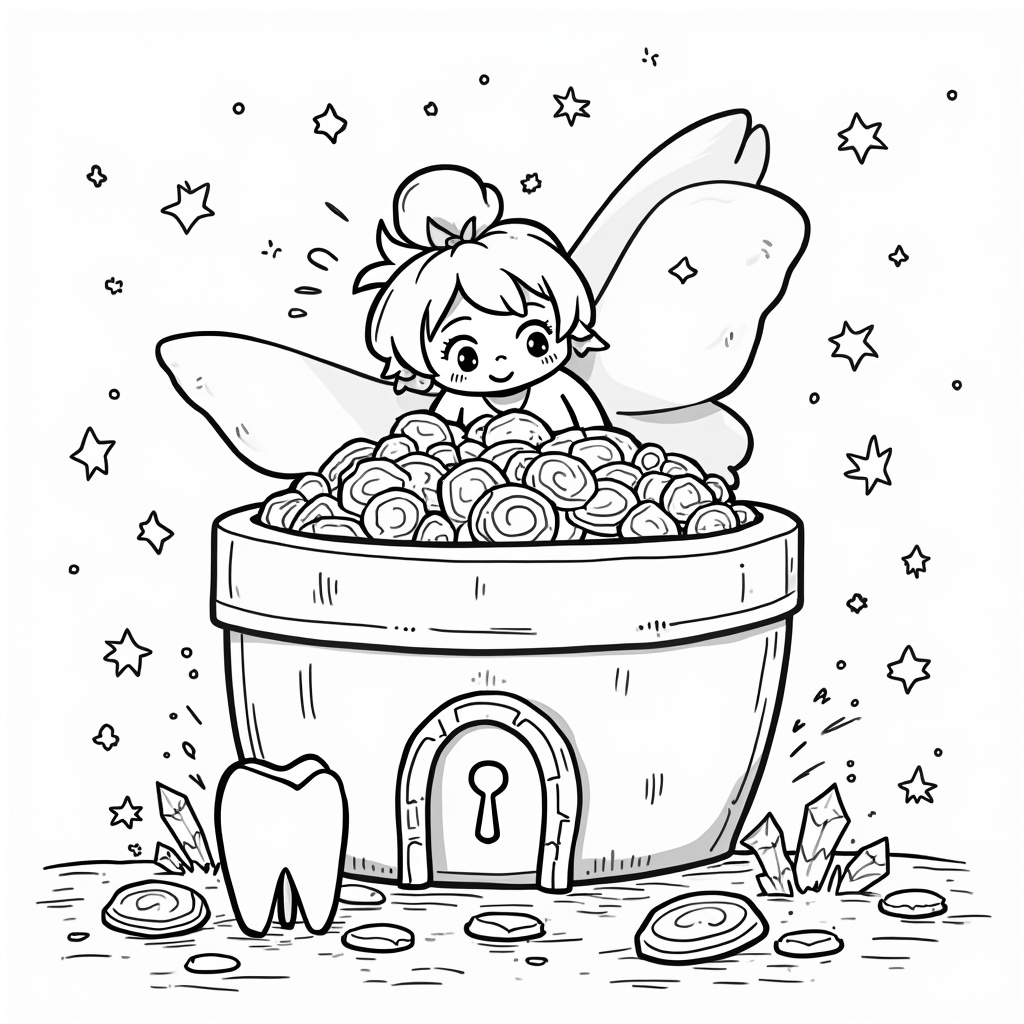 Tooth Fairy Coloring Pages - Page 5