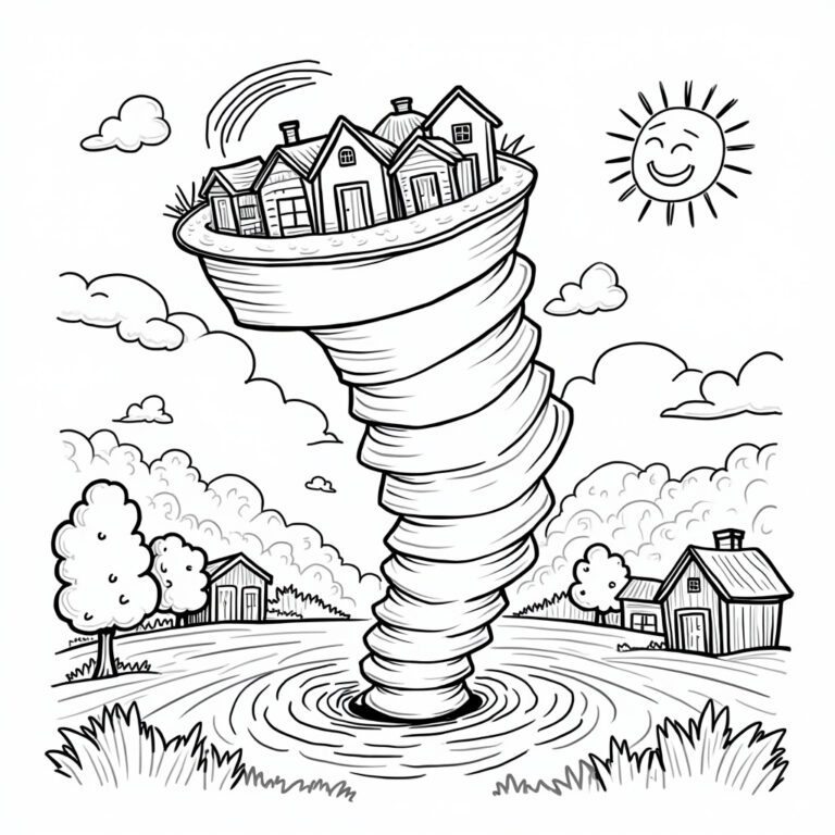 Tornado Coloring Pages - Page 1