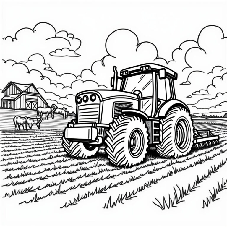 Tractor Coloring Pages - Page 1