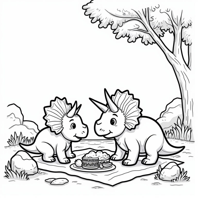Triceratops Coloring Pages - Page 1