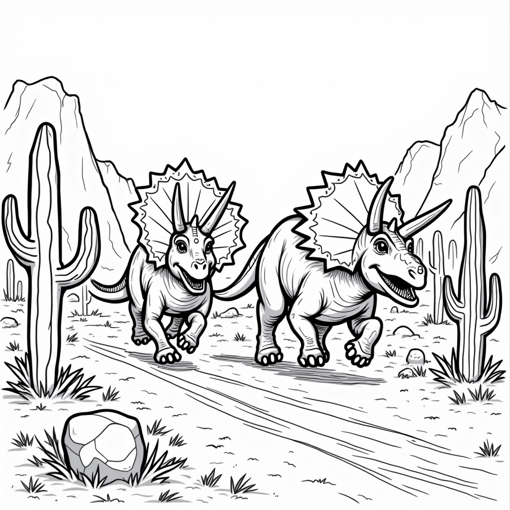 Triceratops Coloring Pages - Page 2
