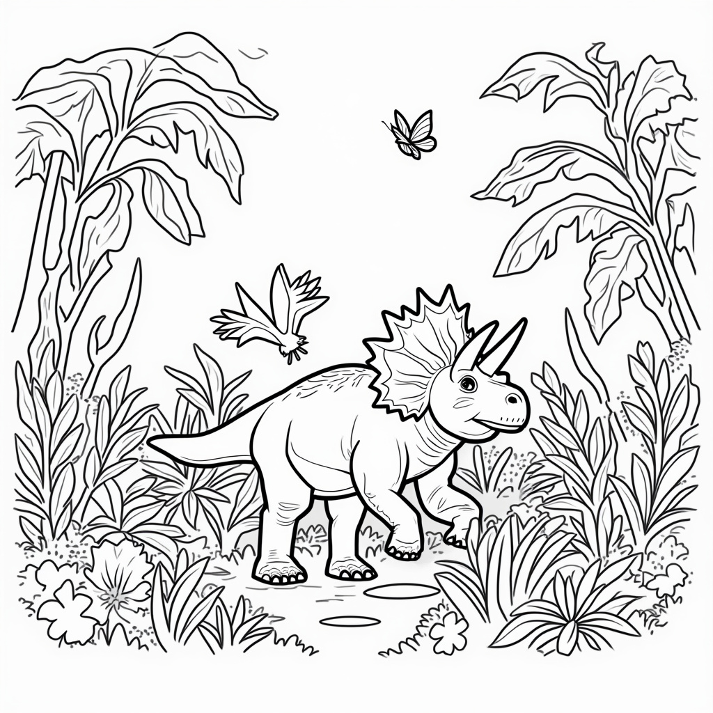 Triceratops Coloring Pages - Page 3