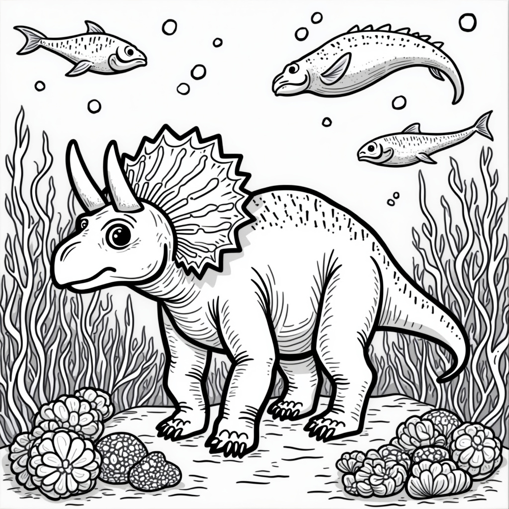Triceratops Coloring Pages - Page 5