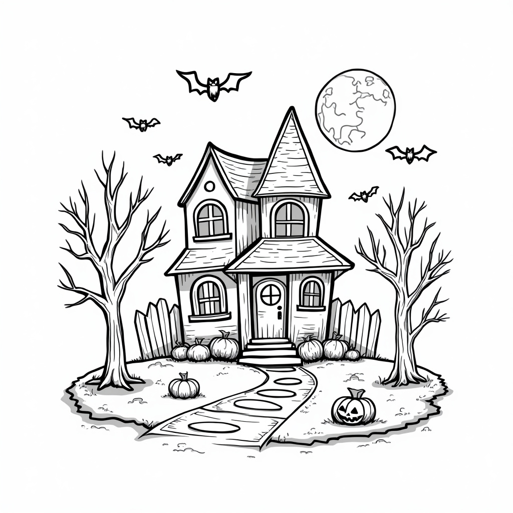Trick-Or-Treat Coloring Pages - Page 1