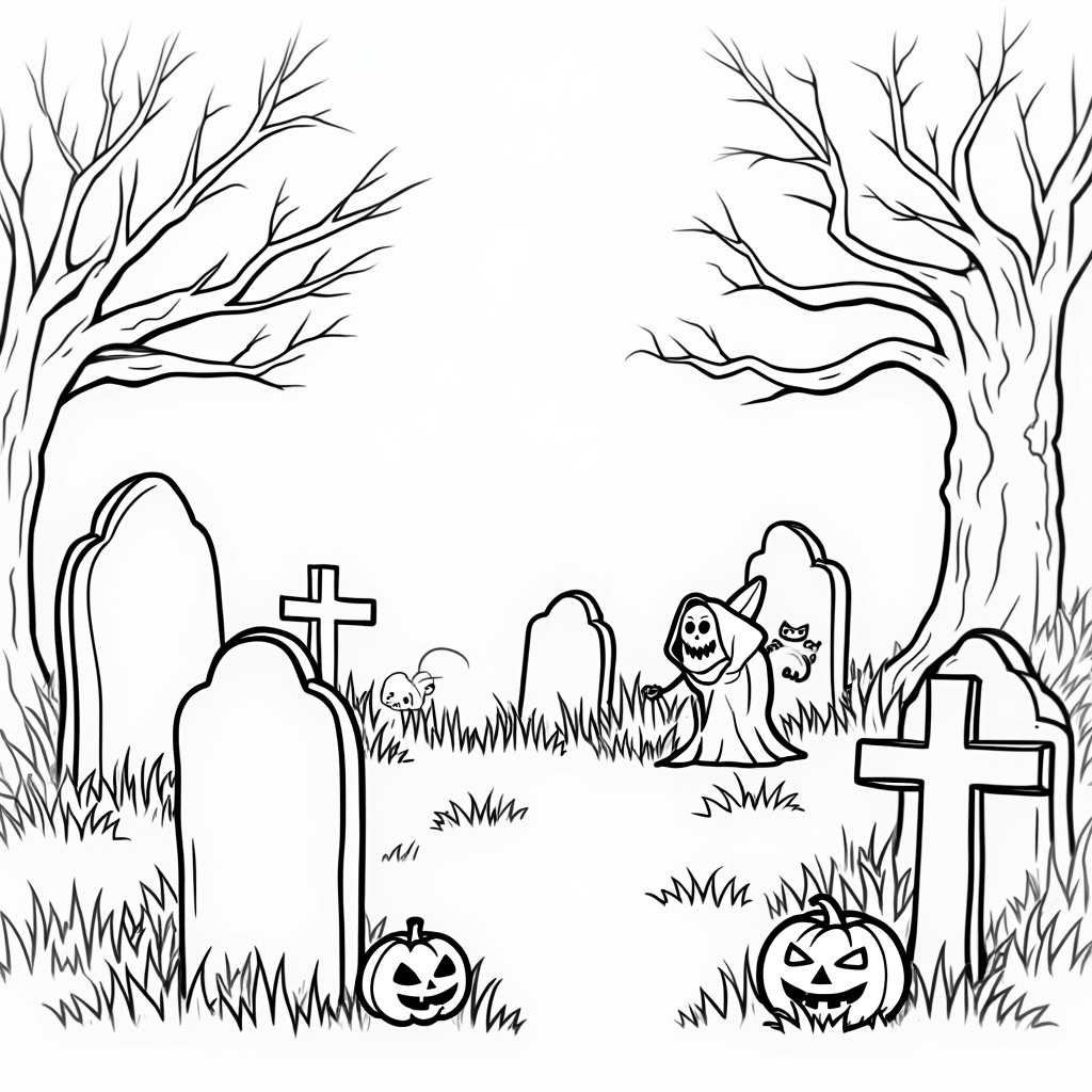 Trick-Or-Treat Coloring Pages - Page 4