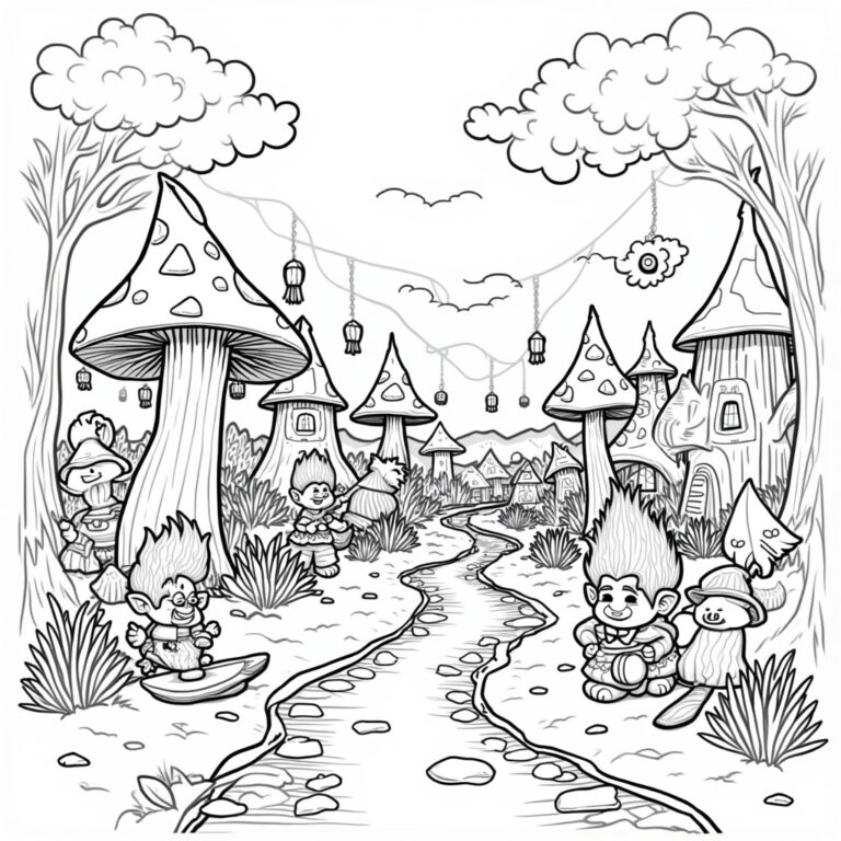 Trolls Coloring Pages - Page 1