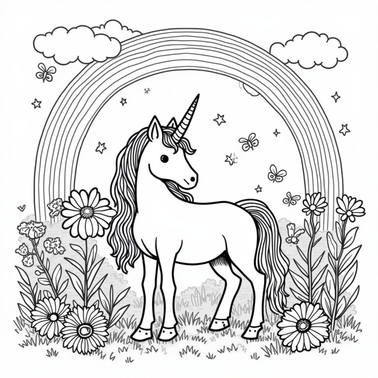Unicorn Coloring Pages - Page 1