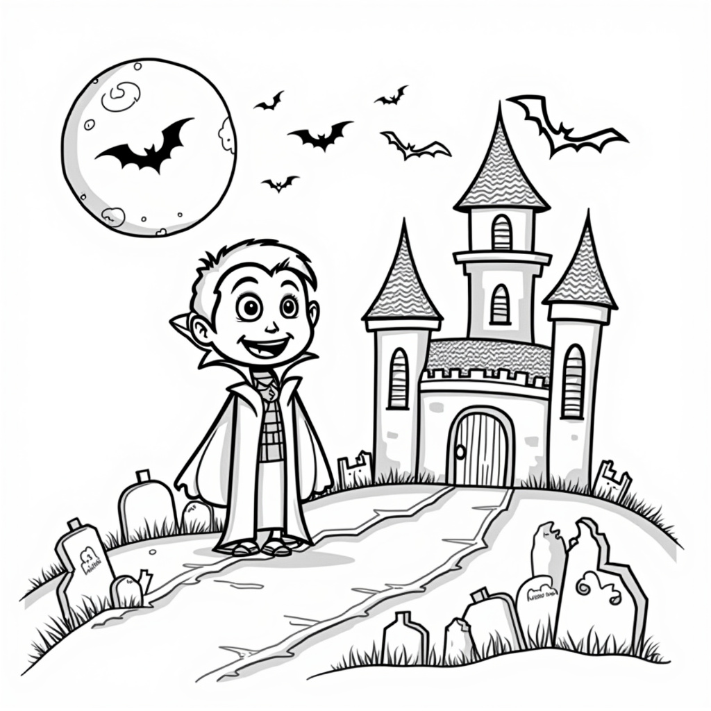 Vampire Coloring Pages - Page 1
