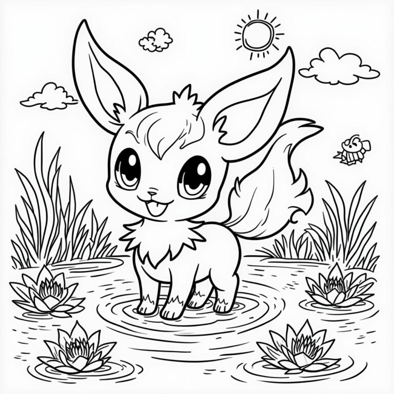 Vaporeon Coloring Pages - Page 1
