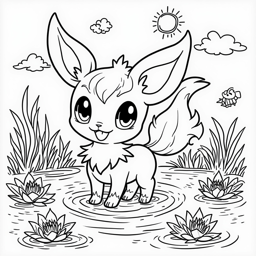 Vaporeon Coloring Pages - Page 1