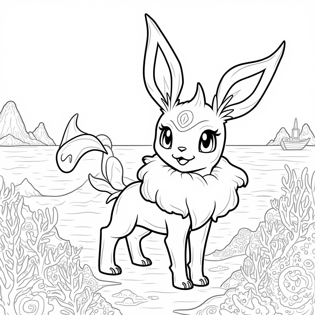 Vaporeon Coloring Pages - Page 3