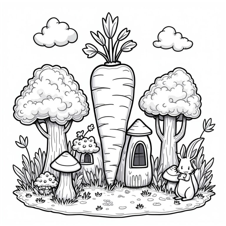 Vegetable Coloring Pages - Page 1
