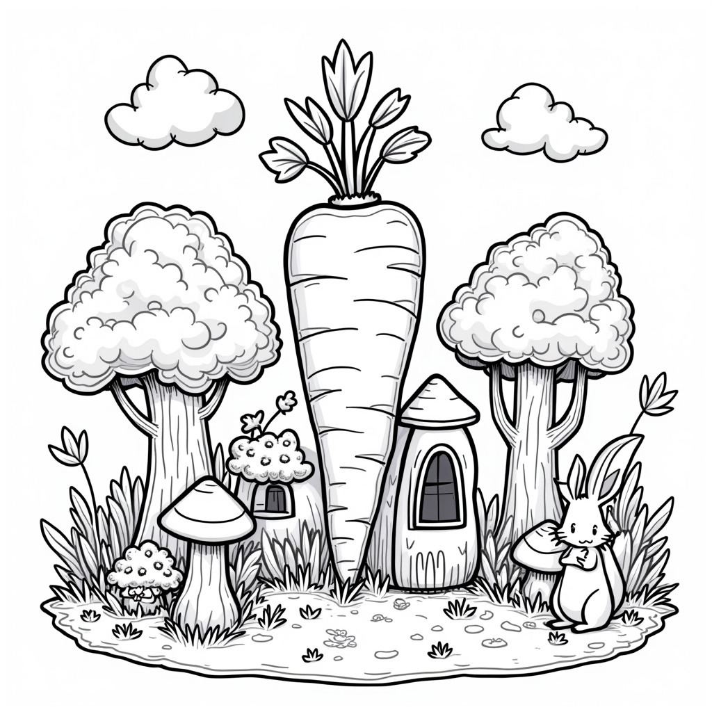 Vegetable Coloring Pages - Page 1