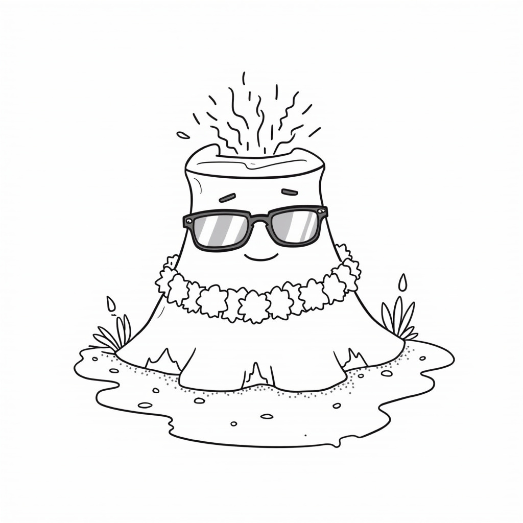 Volcano Coloring Pages - Page 3