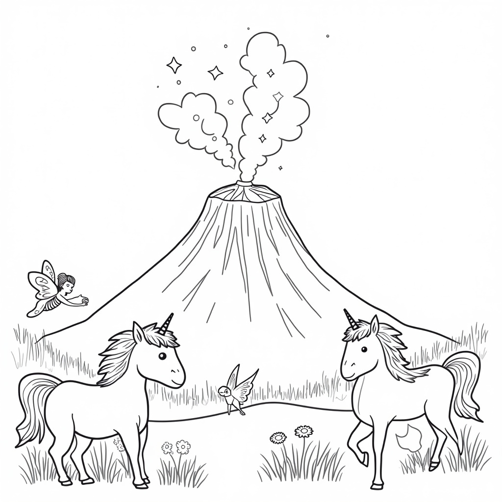 Volcano Coloring Pages - Page 4