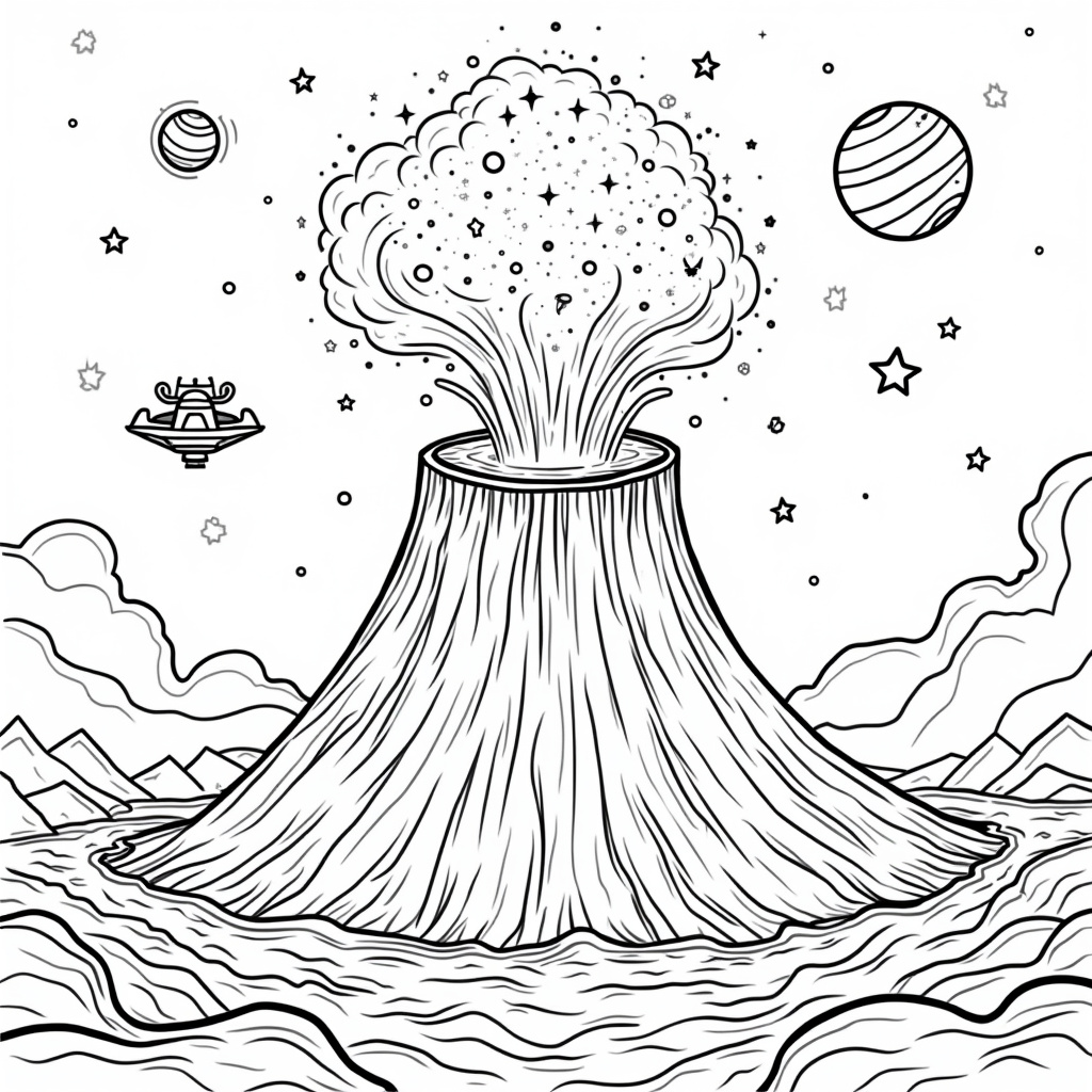 Volcano Coloring Pages - Page 5