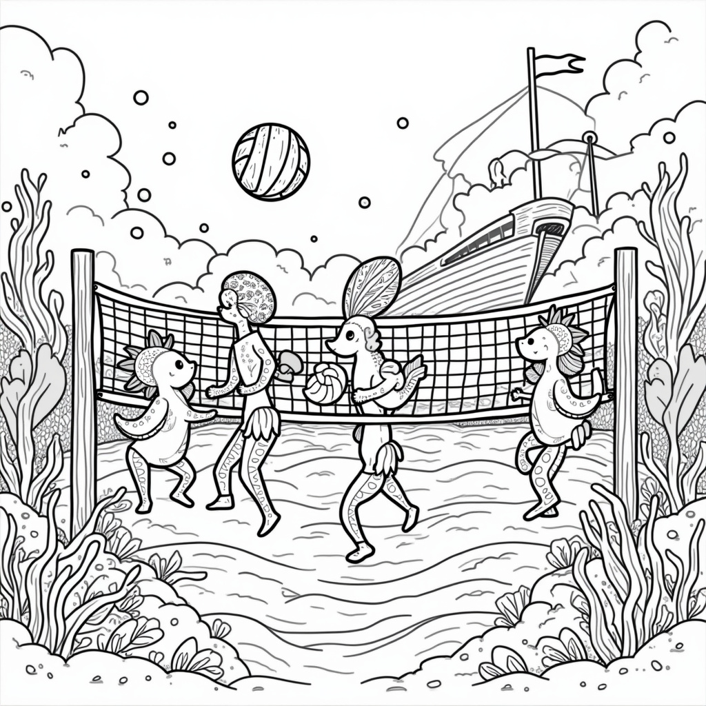 Volleyball Coloring Pages - Page 5