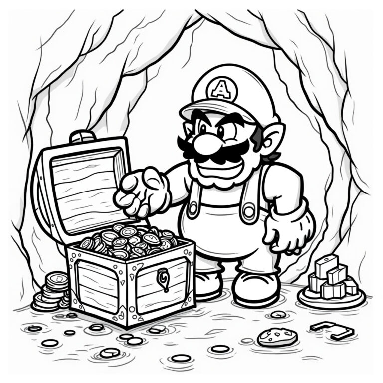 Wario Coloring Pages - Page 1