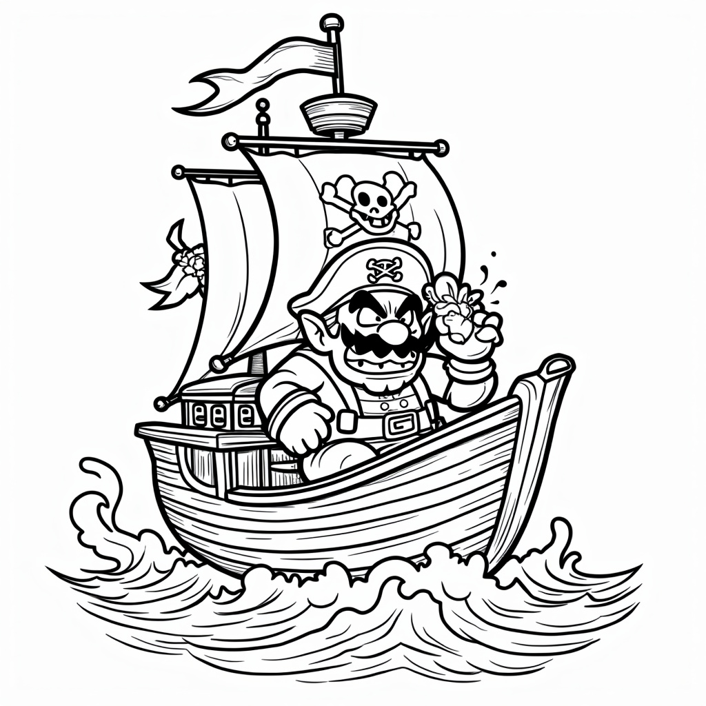 Wario Coloring Pages - Page 3