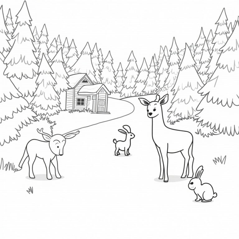 Winter Coloring Pages - Page 1