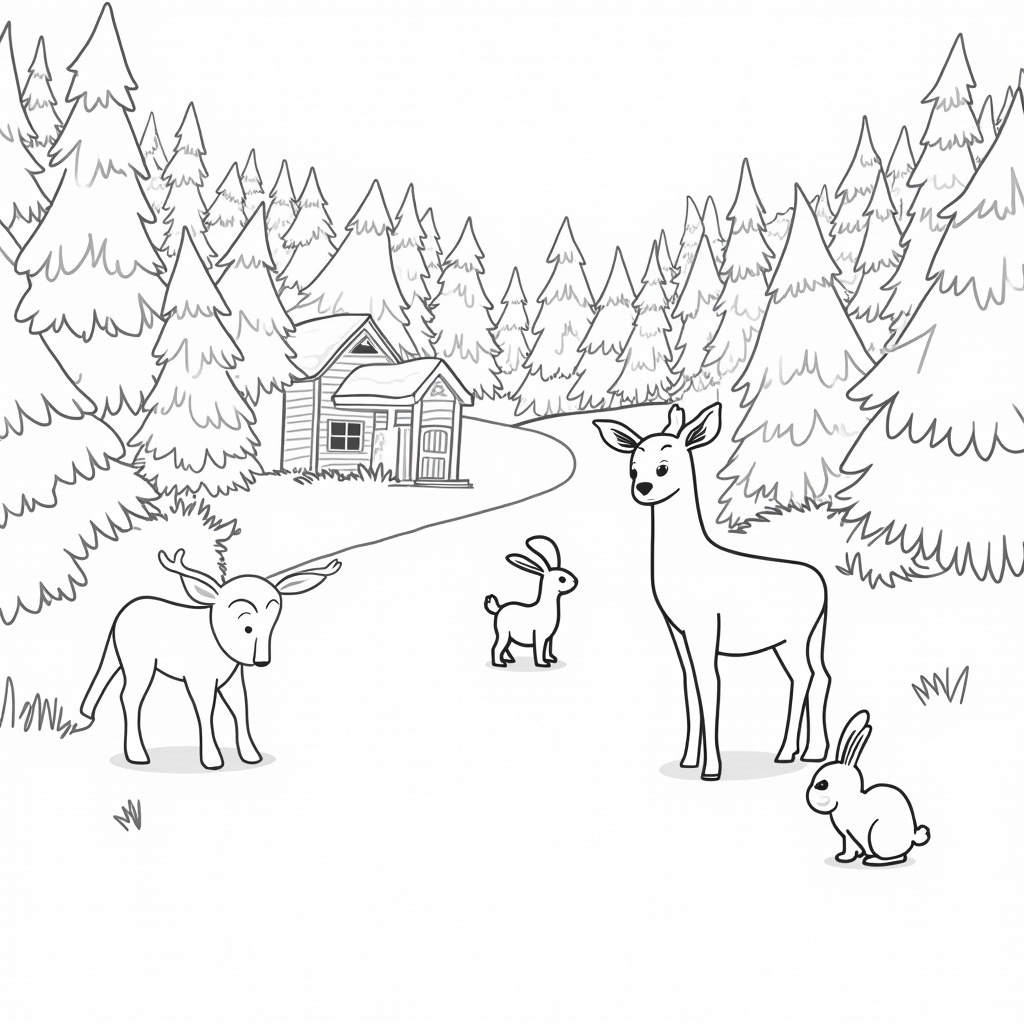 Winter Coloring Pages - Page 1