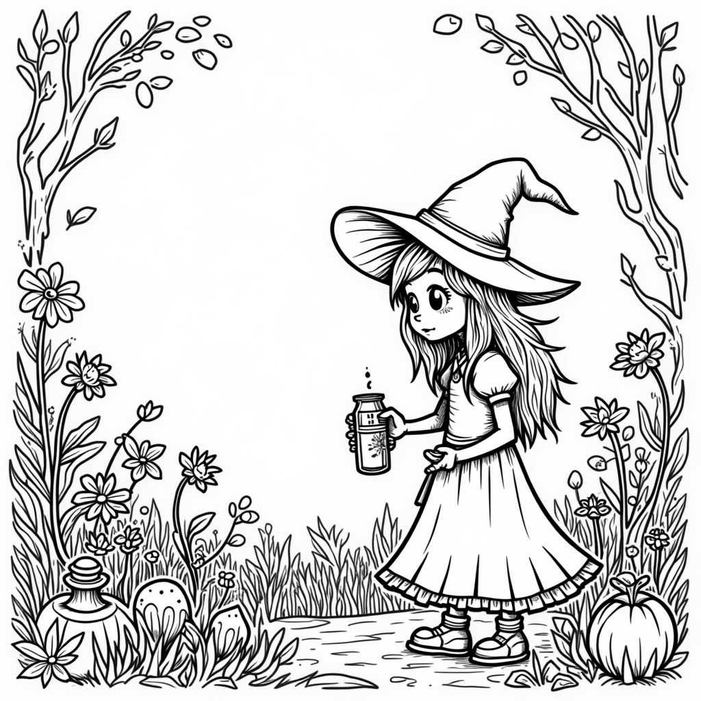 Witch Coloring Pages - Page 5