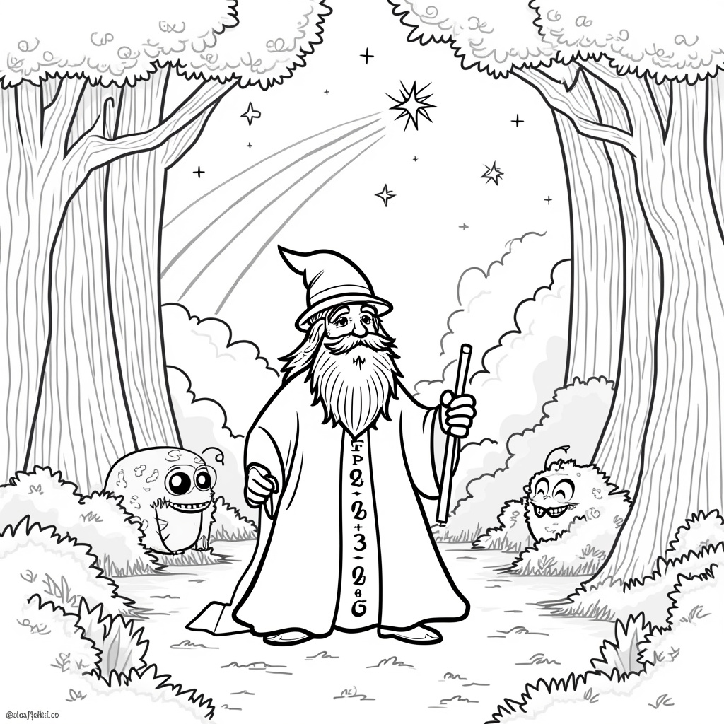 Wizard Coloring Pages - Page 2