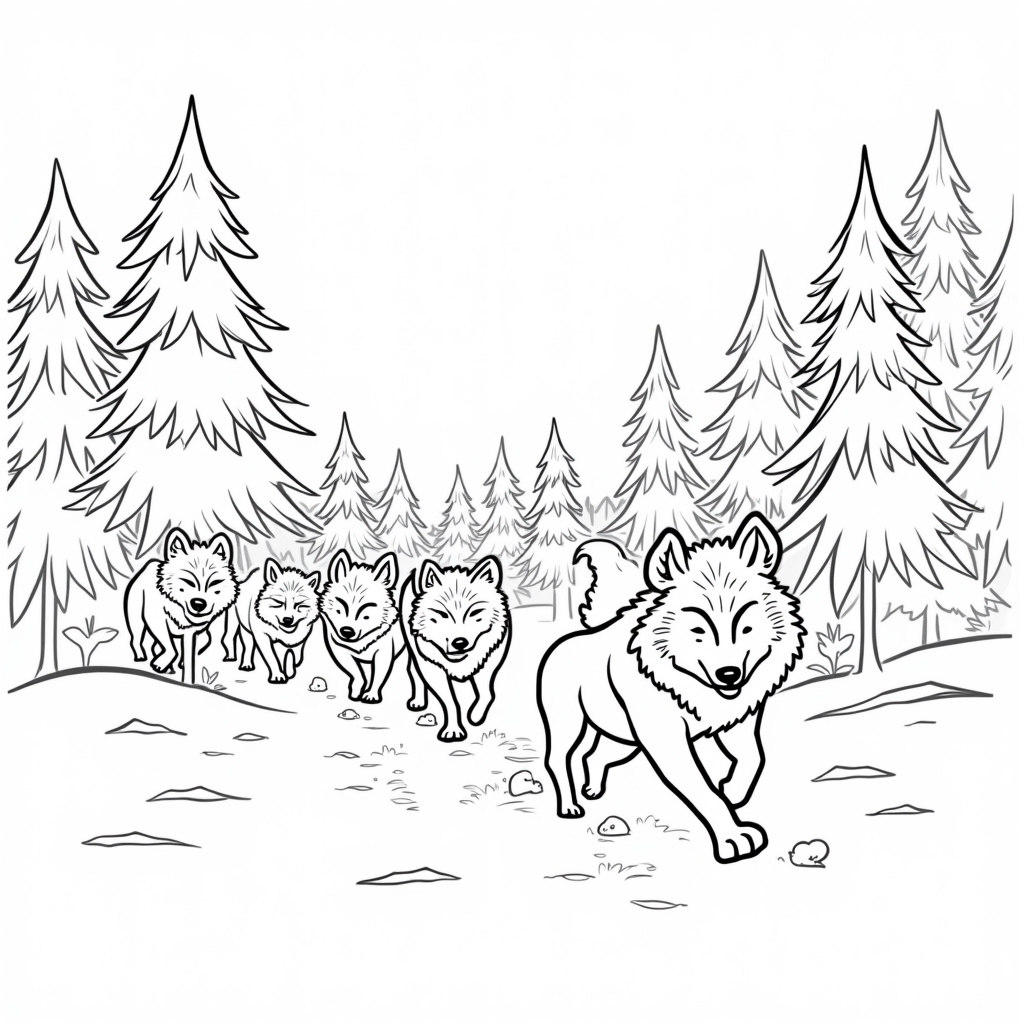 Wolf Coloring Pages - Page 2