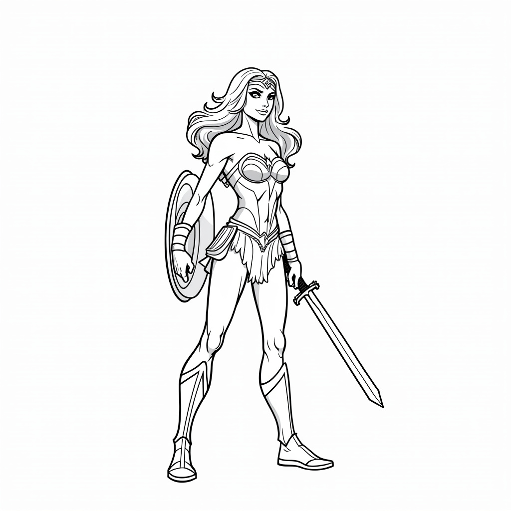 Wonder Woman Coloring Pages - Page 3