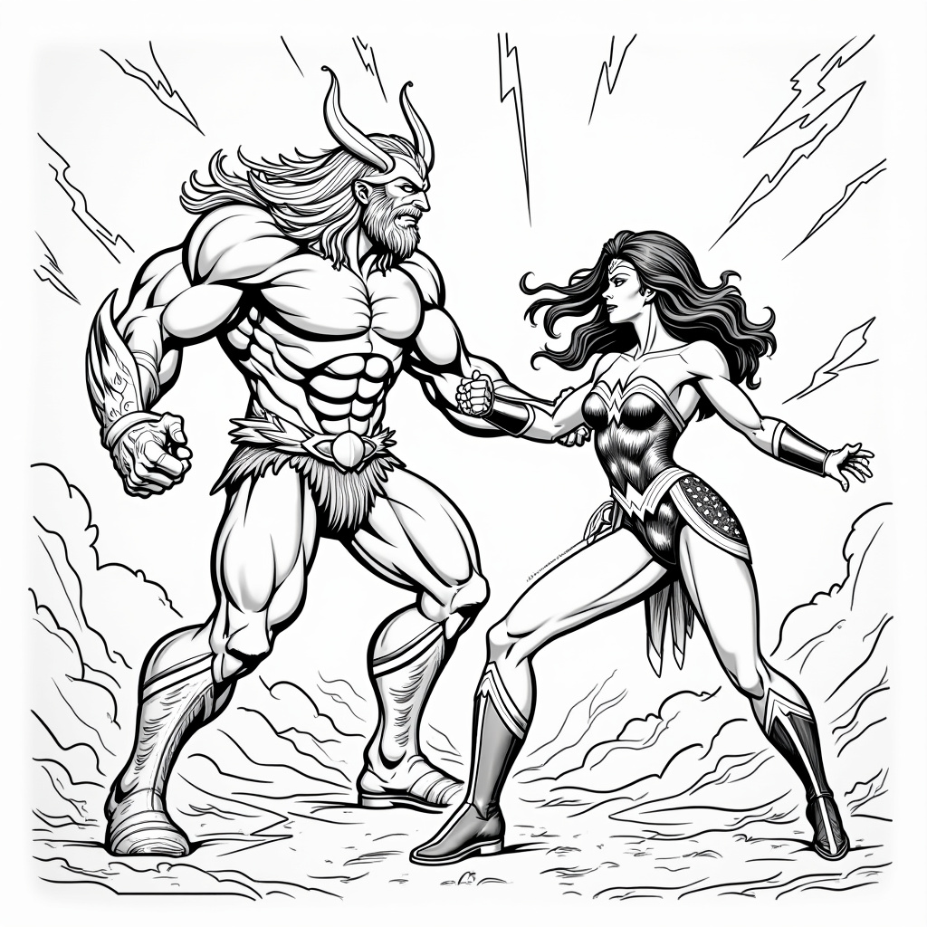 Wonder Woman Coloring Pages - Page 4