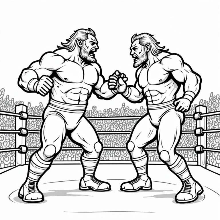 Wrestling And WWE Coloring Pages - Page 1