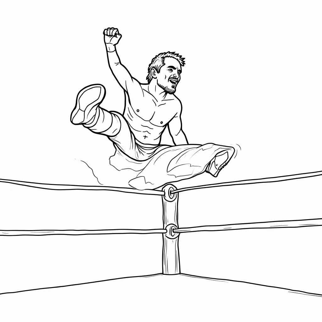 Wrestling And WWE Coloring Pages - Page 4