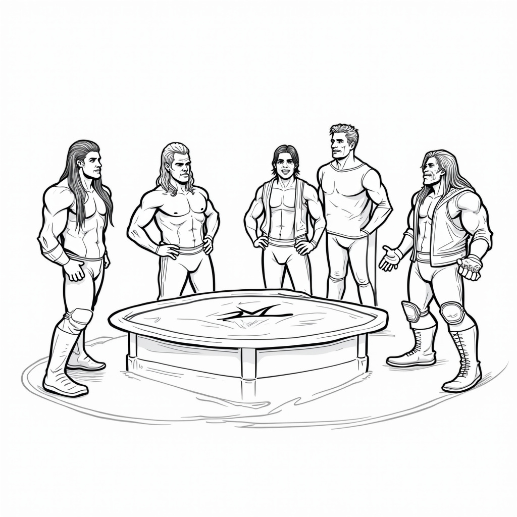 Wrestling And WWE Coloring Pages - Page 5