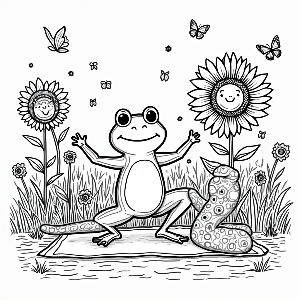 Yoga Coloring Pages - Page 4