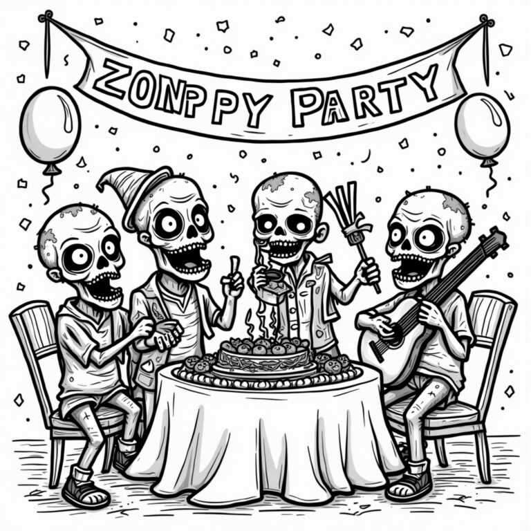 Zombie Coloring Pages - Page 1