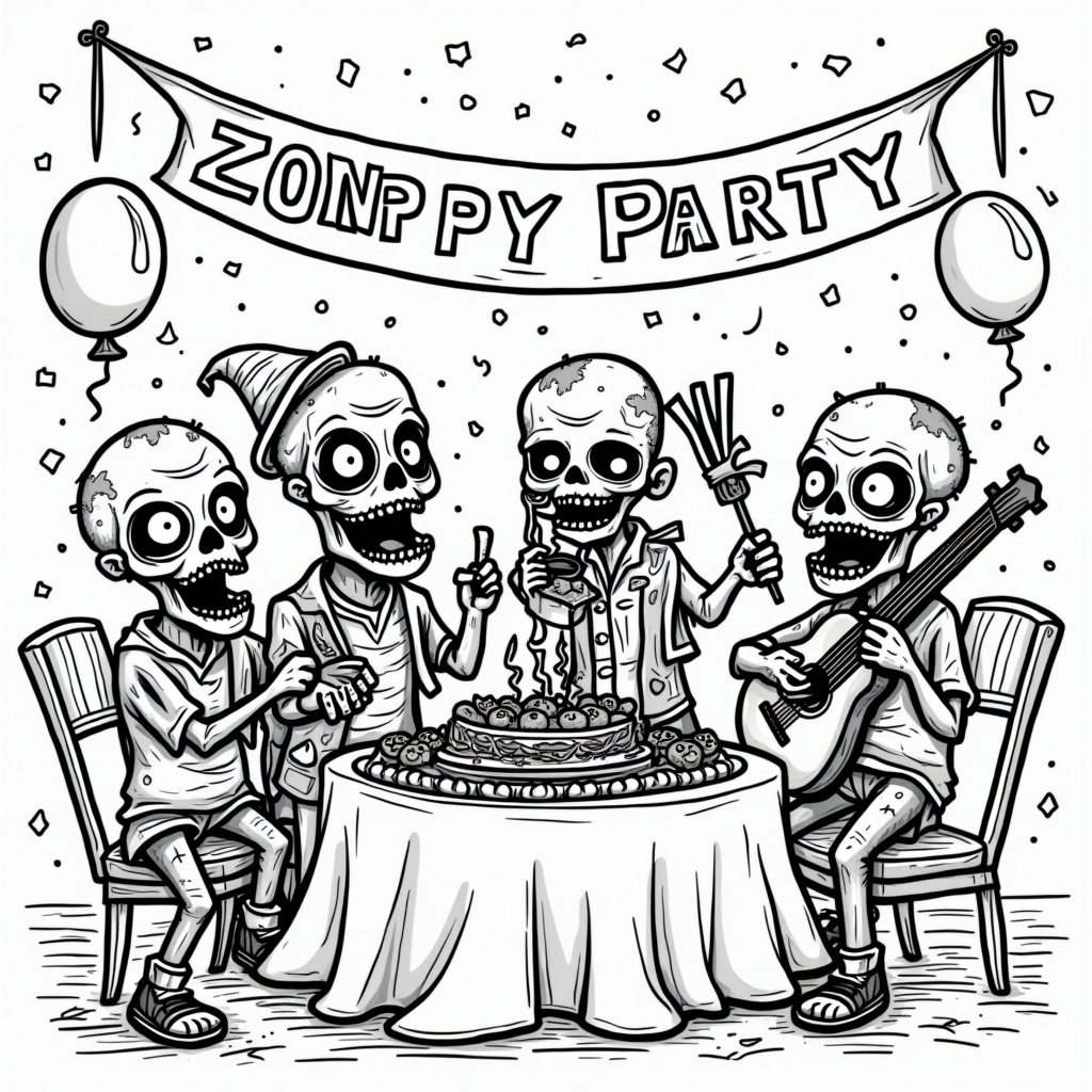 Zombie Coloring Pages - Page 1