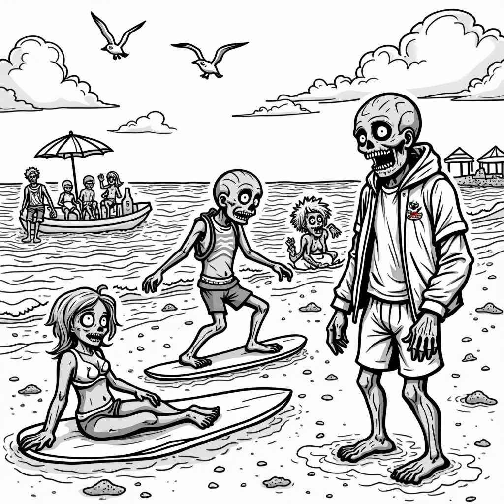 Zombie Coloring Pages - Page 5